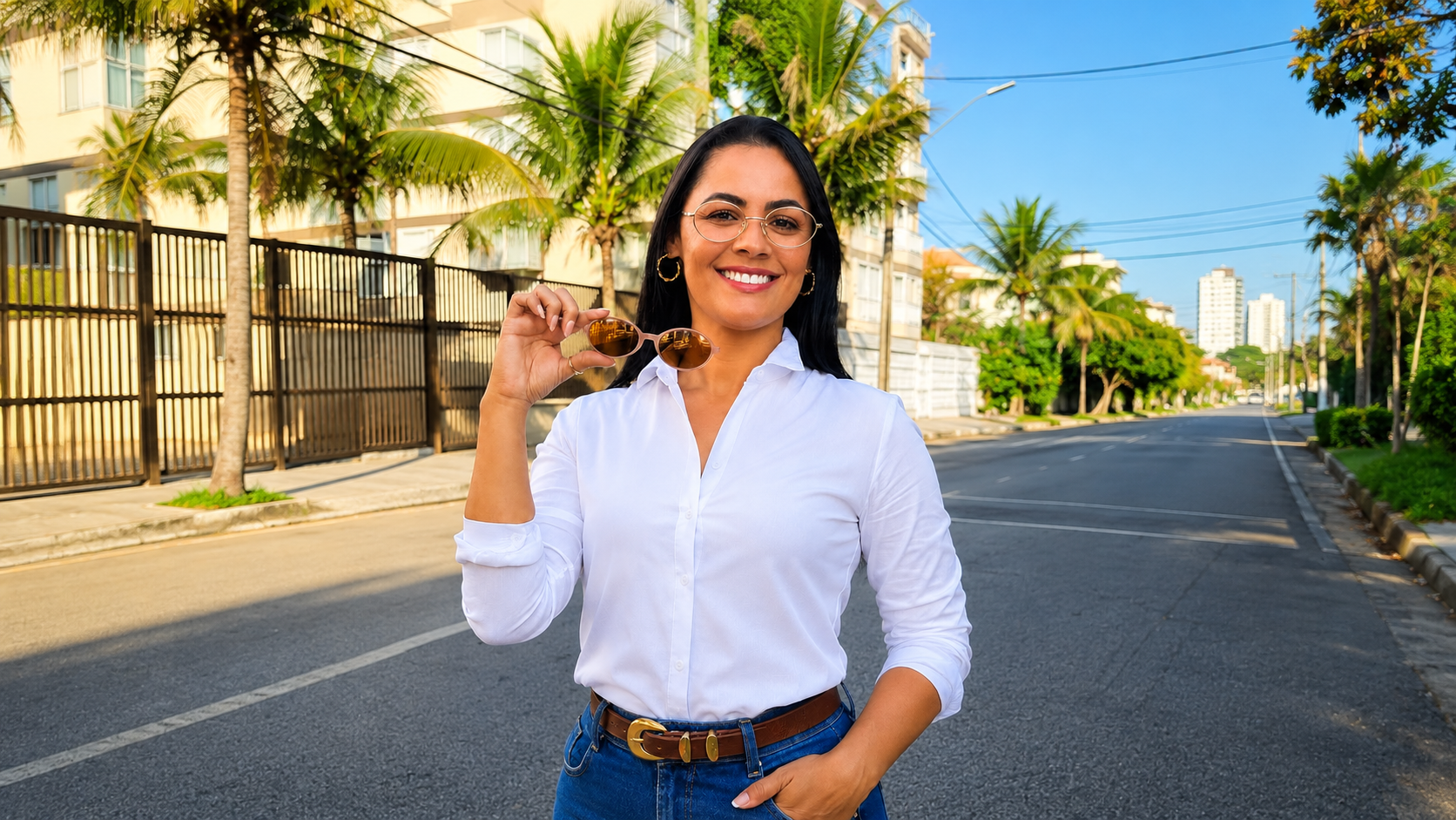 Rose Matos, responsável pela Bela Ótica no Guarujá